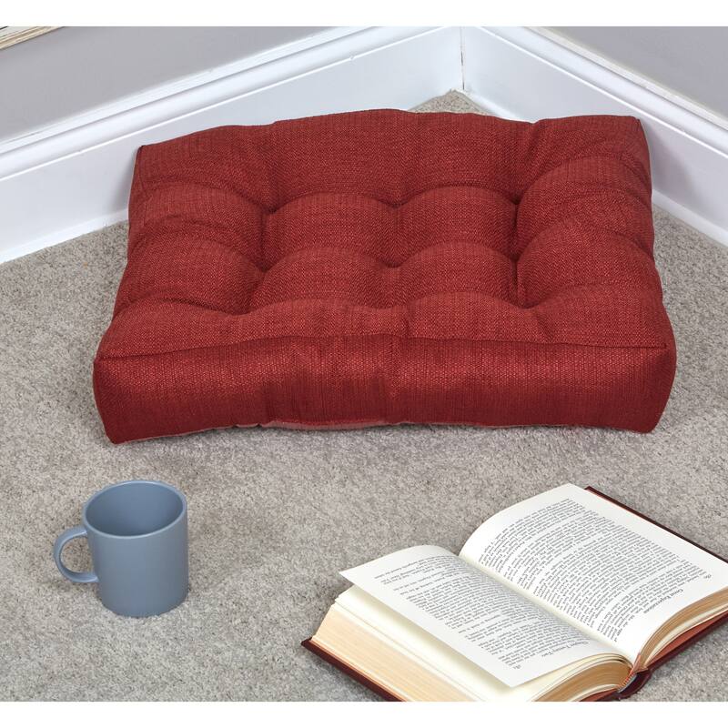 Klear Vu Gripper Home Square Seat Non-Slip Tufted Extra Thick Floor Cushion