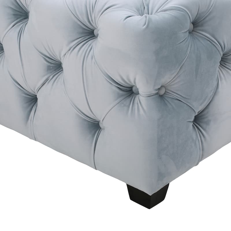Piper Glam Tufted Velvet Ottoman Bench by Christopher Knight Home
