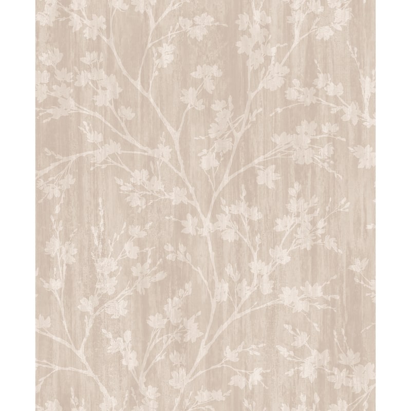 Galerie Wallcoverings Secret Garden Calming Leaf Branches Non-woven Matte Wallpaper Roll - 33 feet x 21 inches - Beige