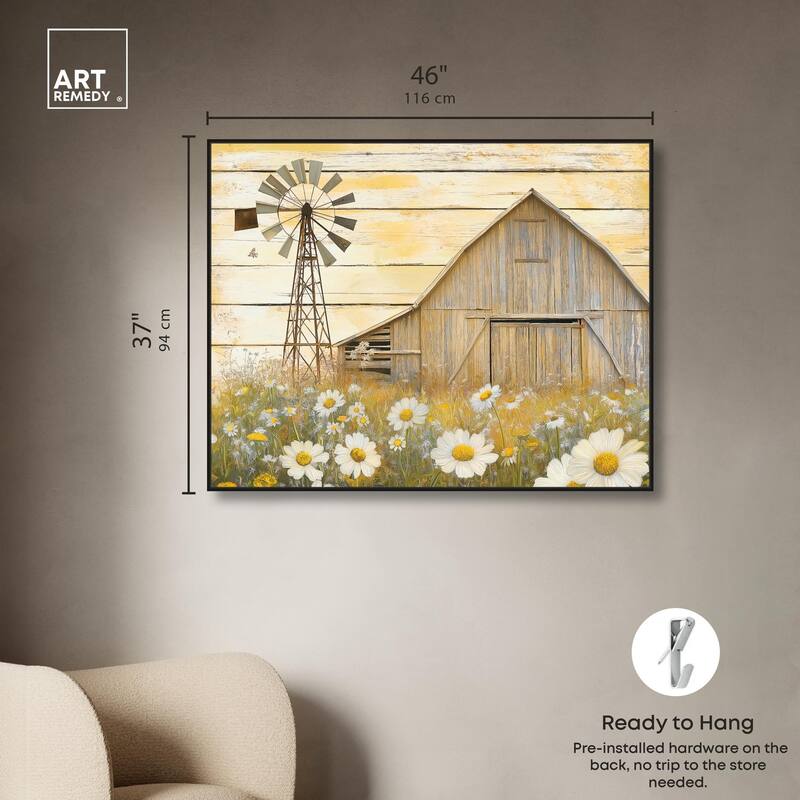 Old Windmill Canvas by Art Remedy