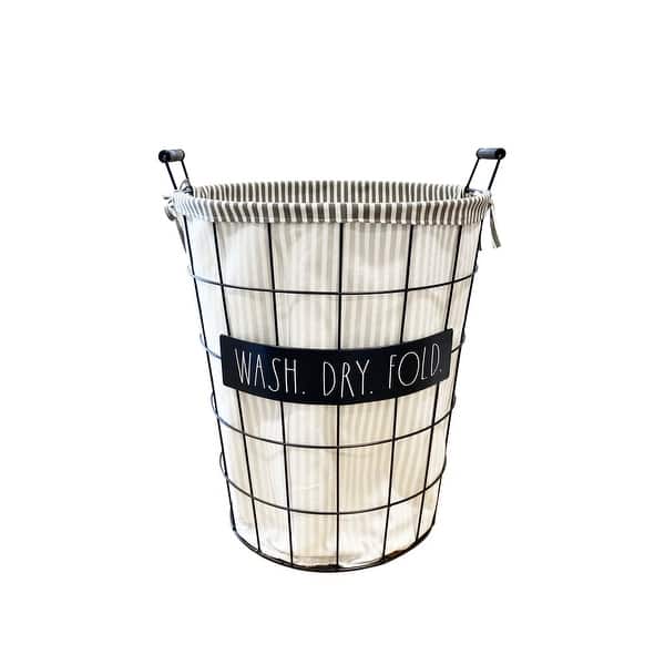 Rae Dunn Heavy Duty Laundry Hamper WASH DRY FOLD Bed Bath & Beyond