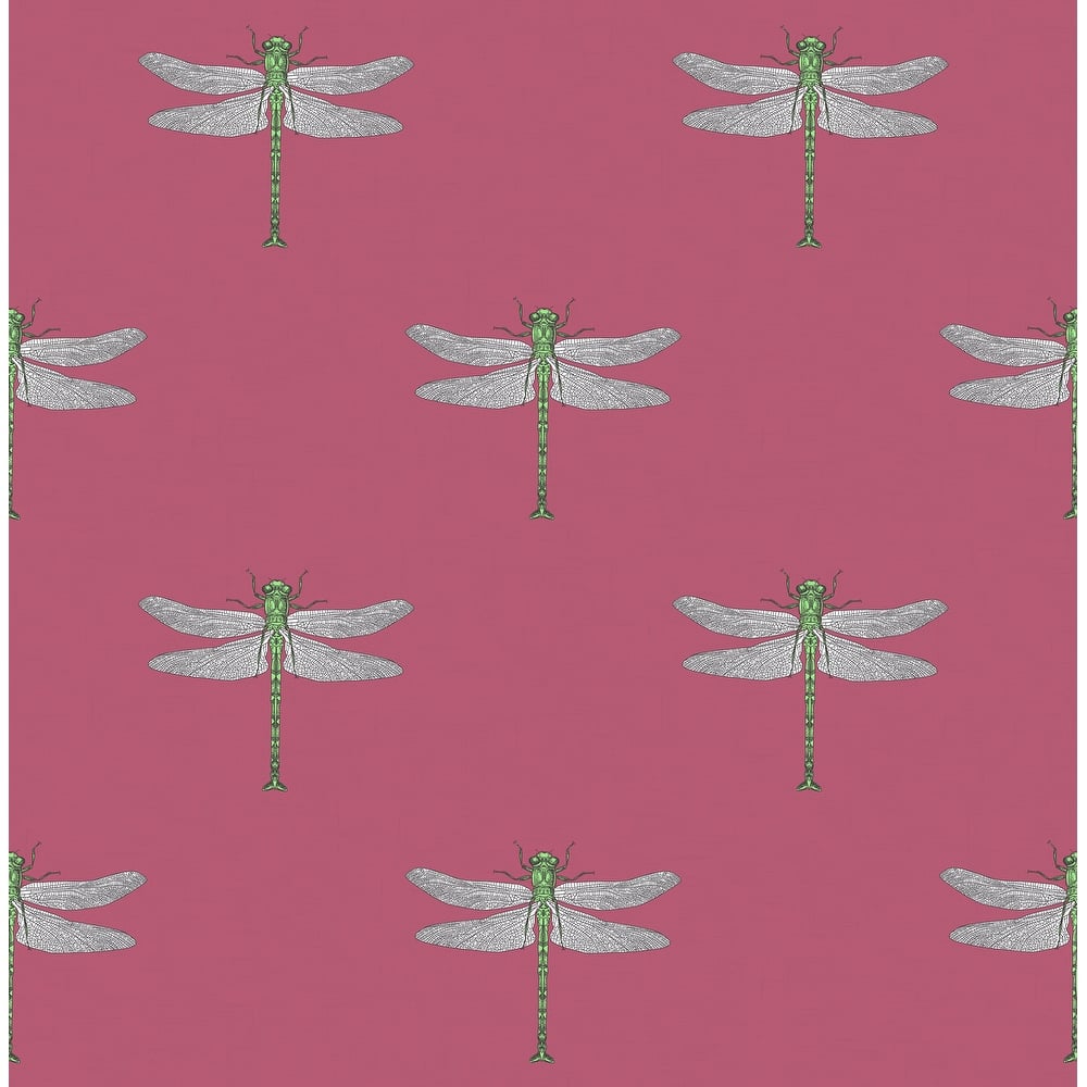Seabrook Designs Catalina Dragonfly Unpasted Wallpaper