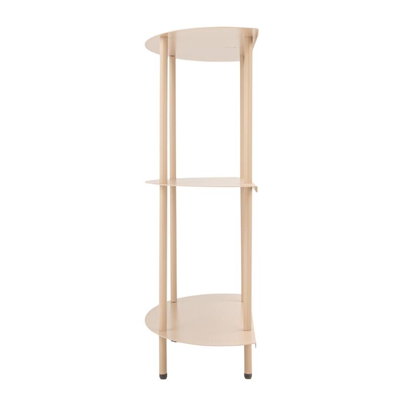 Curved Metal 3-Tier Shelf