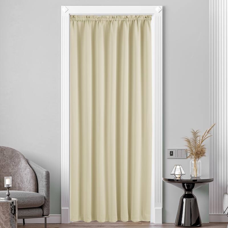 Deconovo French Door Curtain with Rod Pocket and Tieback 1 Panel