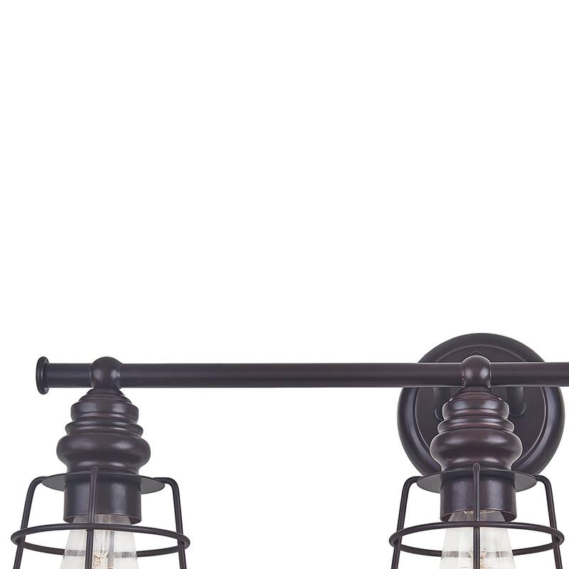 3 light brown finish bathroom wall sconce