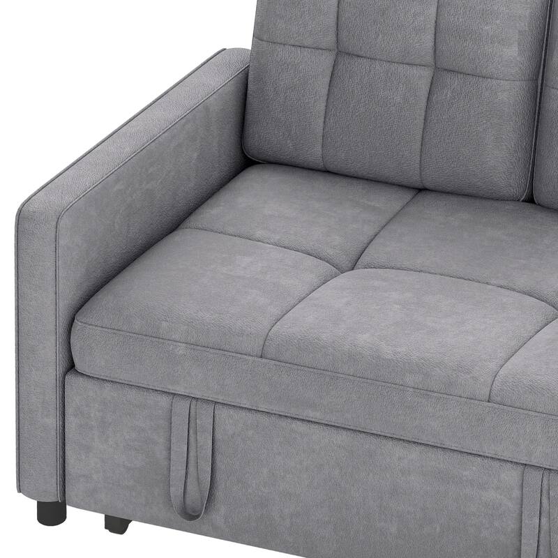 Moasis 3-in-1 Multi-Functional Sleeper Sofa with Iron Frame Pull-Out Bed,Loveseat Bed with USB Port