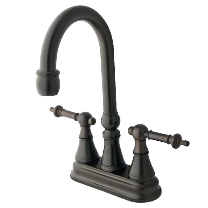 Kingston Brass Templeton Deck Mounted Double Handle Bar Faucet with