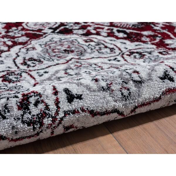 Lourdes Home Red Rug Overstock 31487472