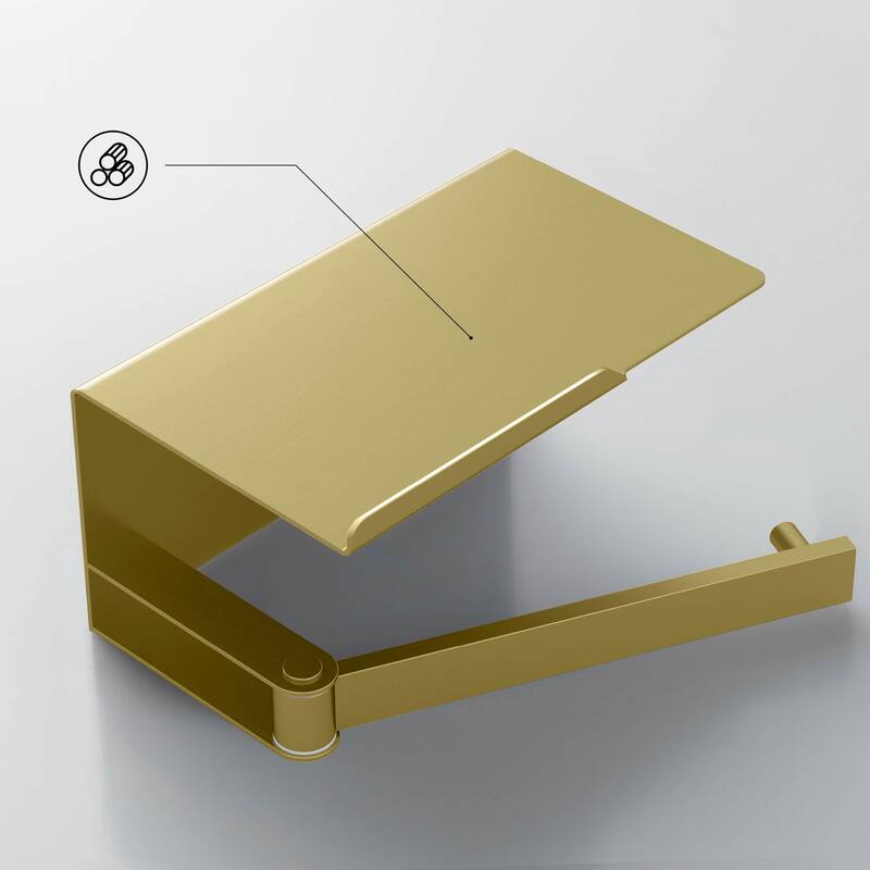 Bathroom Hardware Accessory Wall Mounted Toilet Paper Holder with Shelf