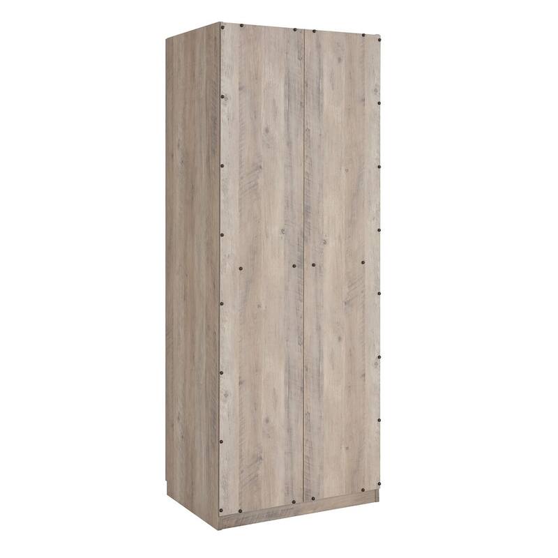 Manhattan Comfort Lee Modern Freestanding 2-Piece Module Wardrobe Closet Armoire
