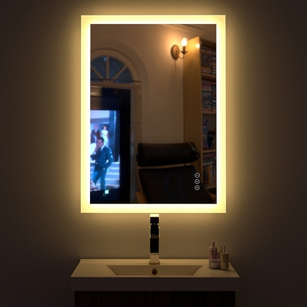 KINWELL LED Bathroom Wall Mounted Mirror with High Lumen CRI 95 Adjustable Color Temperature Anti Fog Dimmer Function IP44 Bed Bath Beyond 31475935