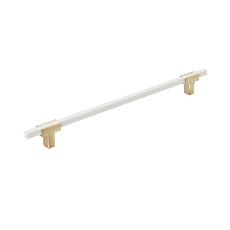 Urbanite 10-1/16 in (256 mm) Center-to-Center Brushed Gold/White Cabinet Pull - 10.0625