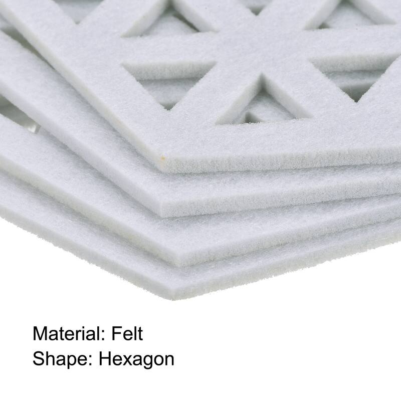 Felt Coaster, Hexagonal Pad Coaster for Drink Cup Pot Bowl Vase