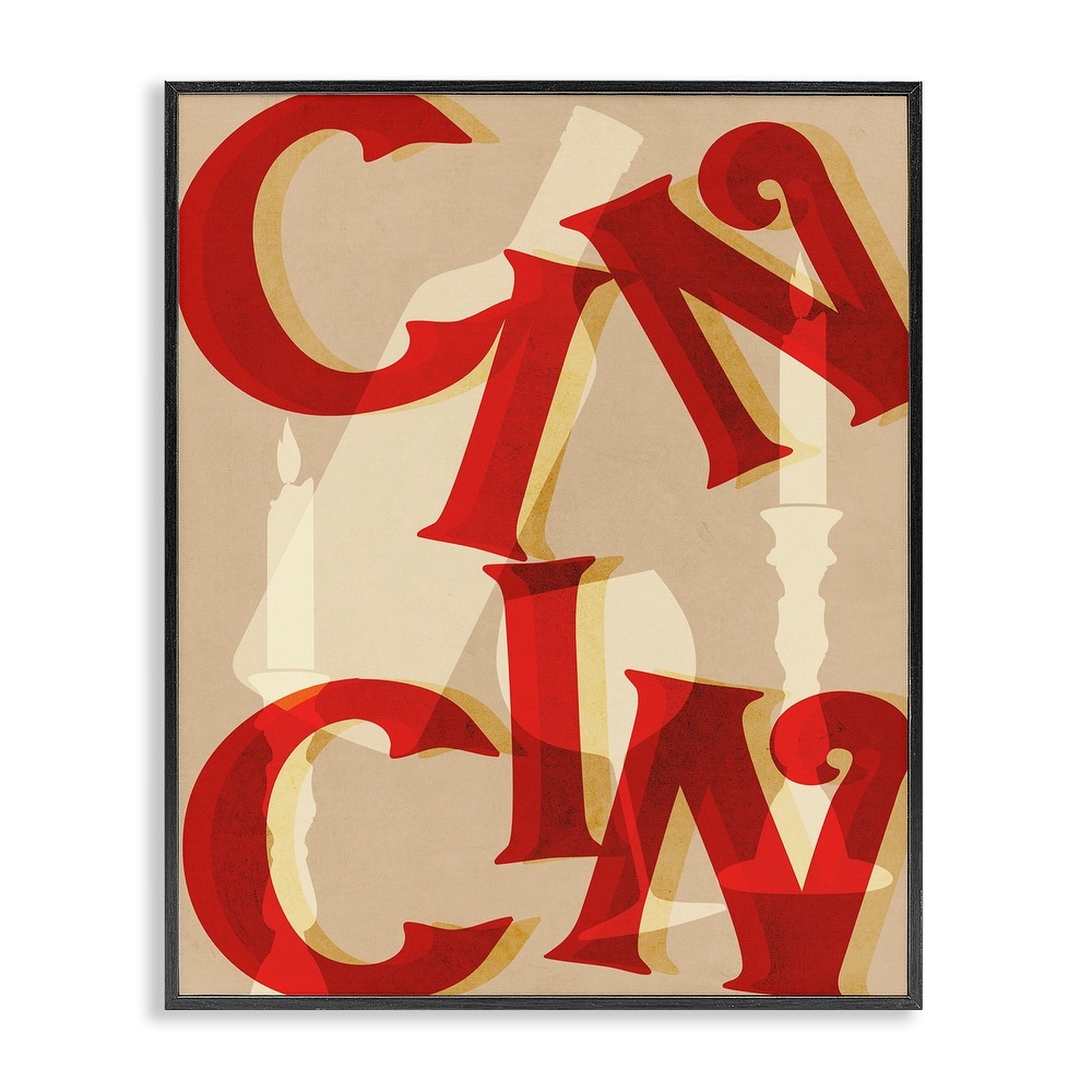 Stupell Cin Cin Wine & Candles Framed Giclee Art Design By Lil' Rue