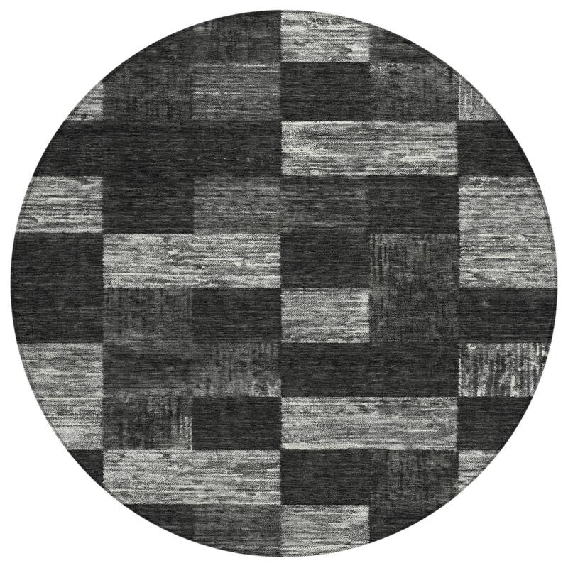 HomeRoots Geometric Transitional Rectangle Outdoor Rug