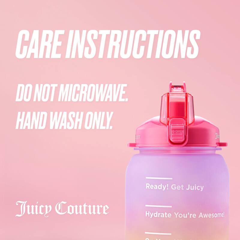 Juicy Couture "Motivate" 74 oz. Fashion Hydration Water Bottles