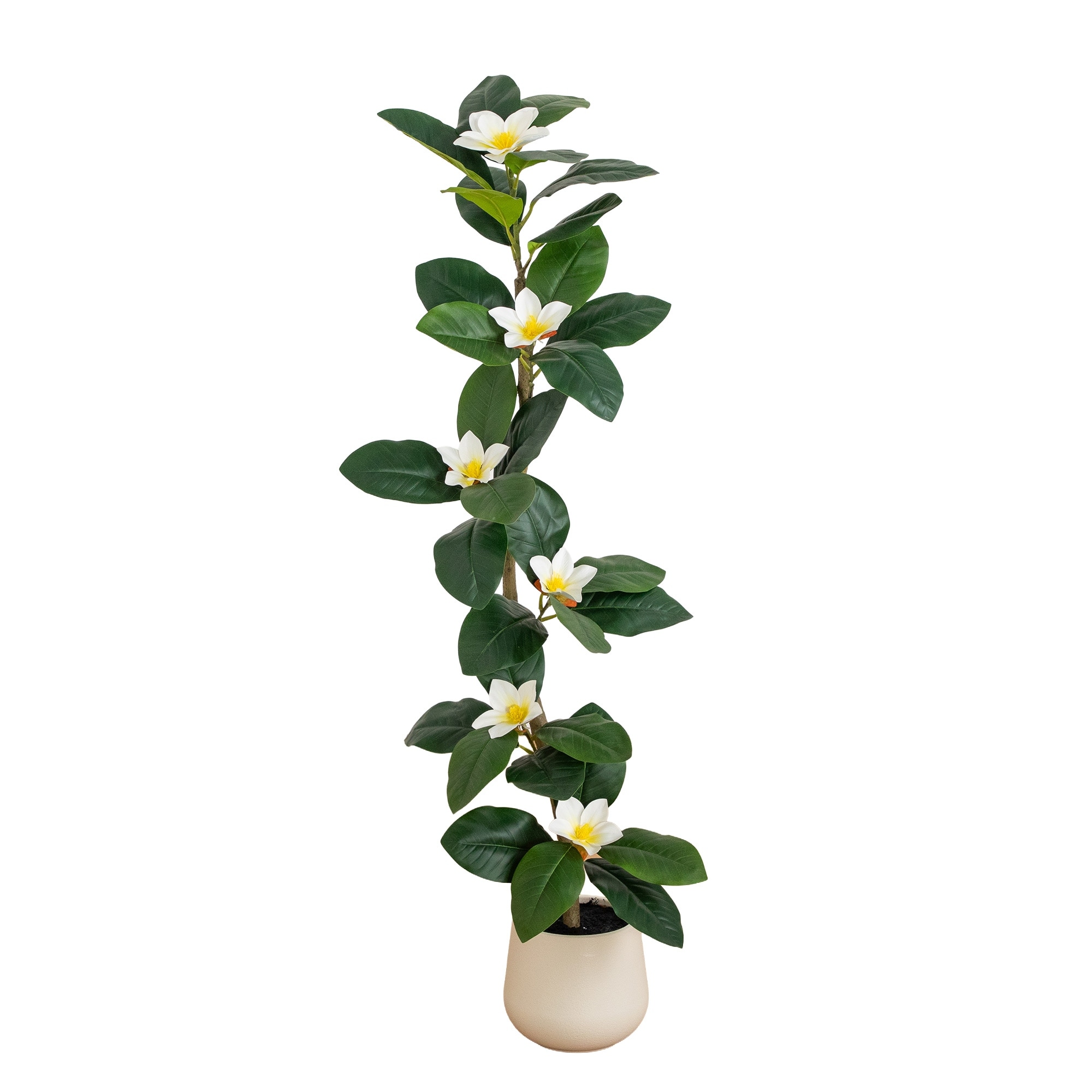 4-ft Artificial Minimalist Magnolia Tree in Decorative Planter