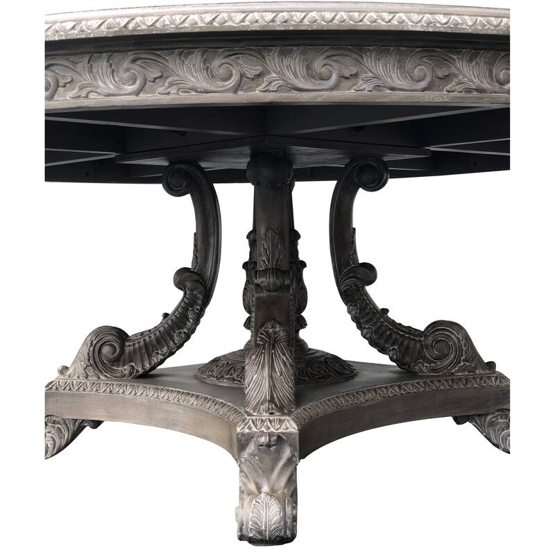 Mystique Gray Mahogany Anglia Dining Table and Chair Set of 7