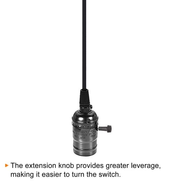 Light Turn On/Off Switch Knob Replacement 20mm 35mm 50mm Length Black ...