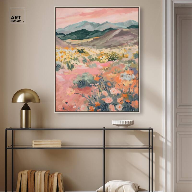 Flowers Beyond the Hills Canvas by Art Remedy