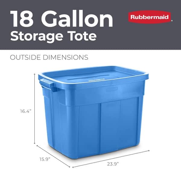 dimension image slide 0 of 12, Rubbermaid Roughneck Storage Totes