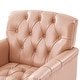 preview thumbnail 26 of 68, HULALA HOME Wemer Traditional Genuine Leather Armchair with Tufted Back