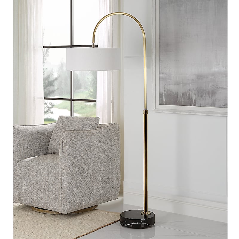 Uttermost Huxford Brass Arch Floor Lamp - 27"W x 68.5"H x 17"D