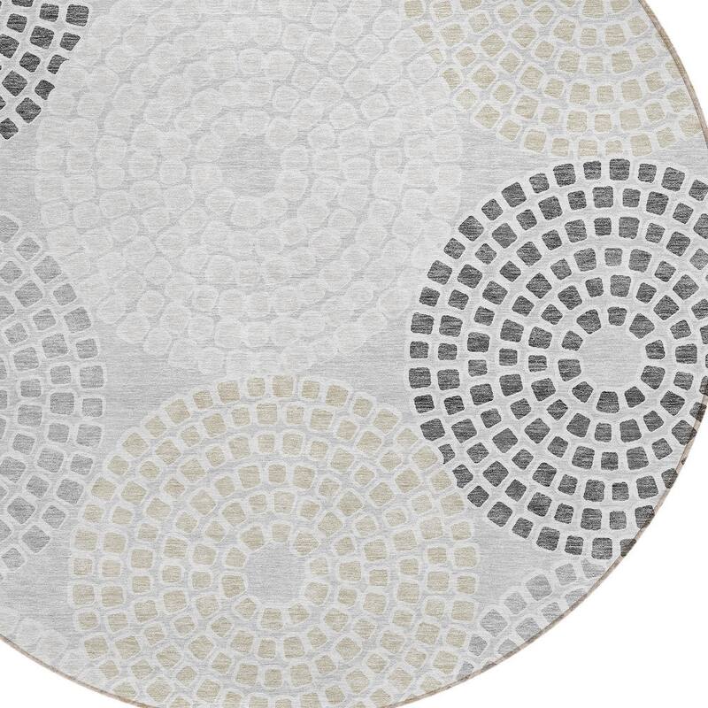 HomeRoots Geometric Transitional Rectangle Outdoor Rug