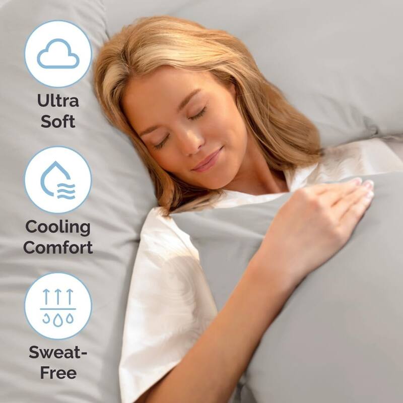 CGK Linens 4 Piece Solid Deep Pockets Microfiber, Easy-Fit Bed Sheet Set
