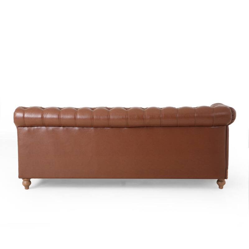 Castalia Chesterfield Tufted 7-seat Sectional Sofa by Christopher Knight Home - 114.00" L x 70.00" W x 31.50" H