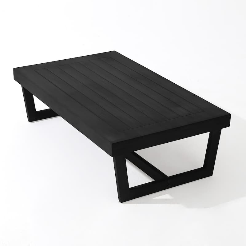 Wood Outdoor Sectional Furniture 2 Seat Armless Patio Sofa