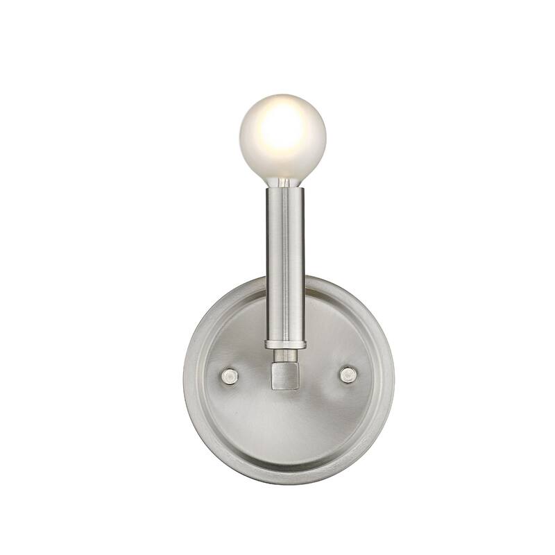 One Light Steel Wall Sconce Reversible Mount Ready - 4” x 5” x 6.63” (D x W x H)