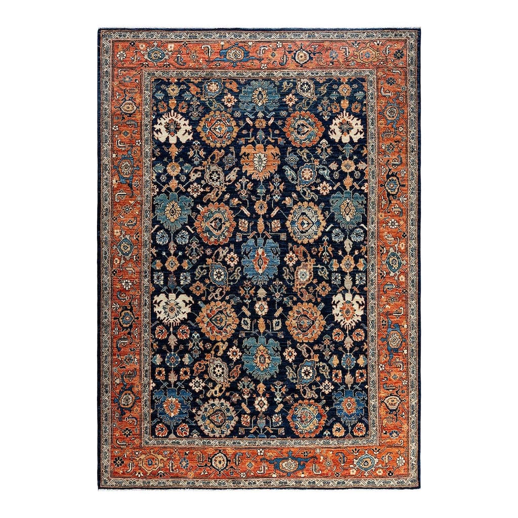 Serapi One-of-a-Kind Hand-Knotted Area Rug - Blue, 6' 5" x 9' 1" - 6' 5" x 9' 1"
