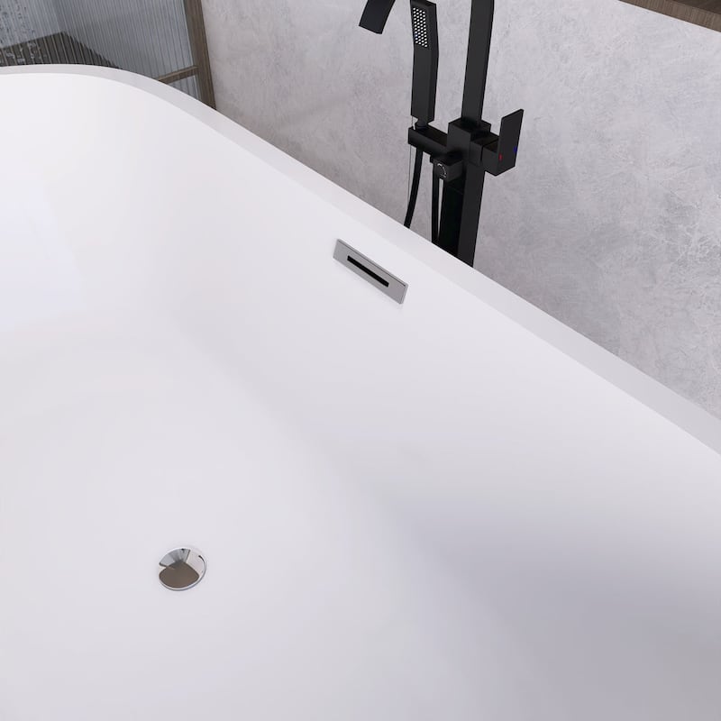 Acrylic Freestanding Flatbottom Soaking Bathtub