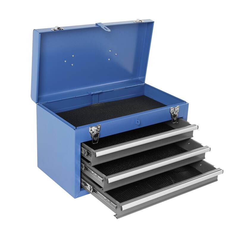 Detachable 3 Drawer Tool Chest w/Storage Cabinet and Adjustable Shelf - 3-Drawer