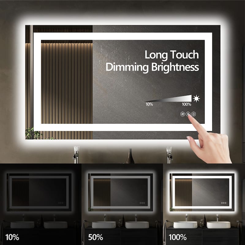 24x32 Inch Frameless LED Bathroom Mirror,Smart Mirror