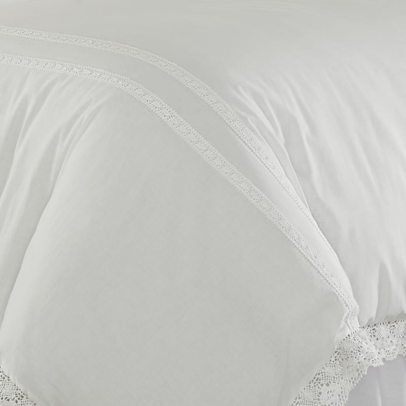 Laura Ashley Annabella White Cotton Comforter Set