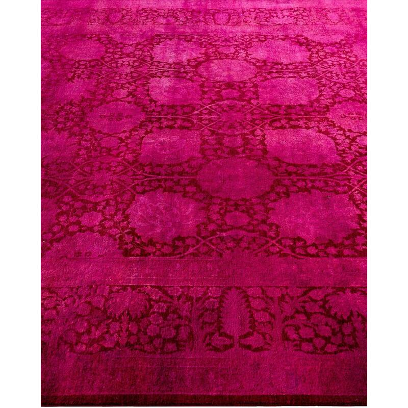 Fine Vibrance One-of-a-Kind Hand-Knotted Area Rug - Pink, 6' 3" x 8' 10" - 6' 3" x 8' 10"