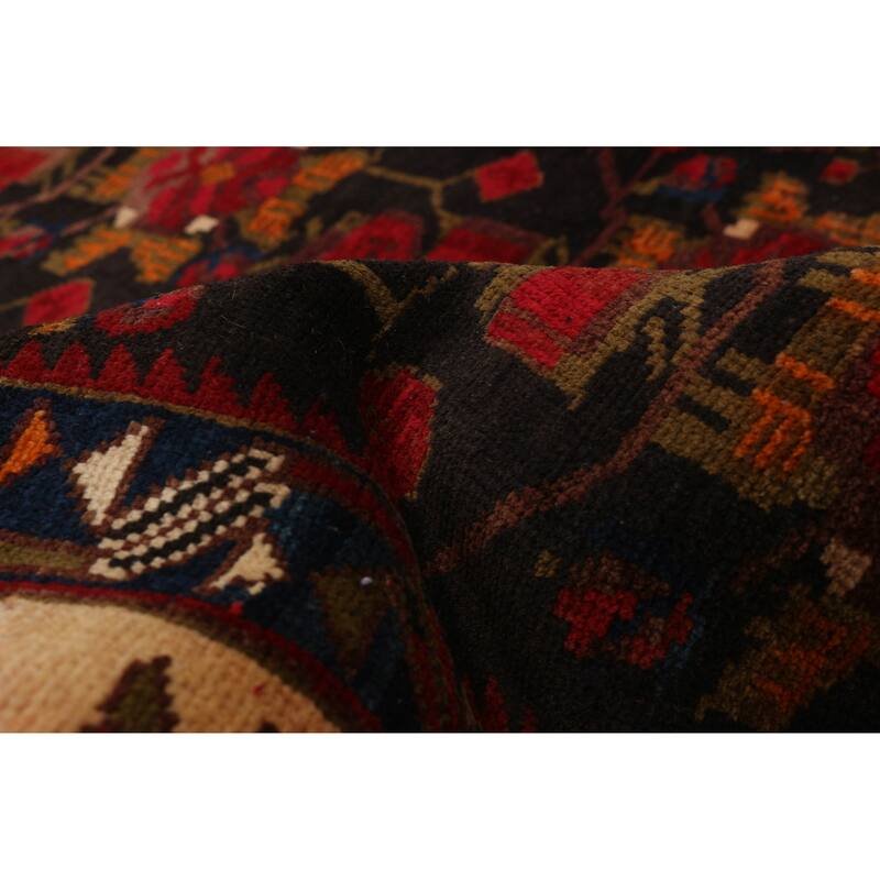 ECARPETGALLERY Hand-knotted Melis Vintage Black, Red Wool Rug - 6'8 x 9'7