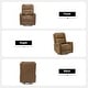 preview thumbnail 11 of 111, Fiacro 30.31" Genuine Leather Wingback Swivel Rocker Recliner with Nailhead Trim