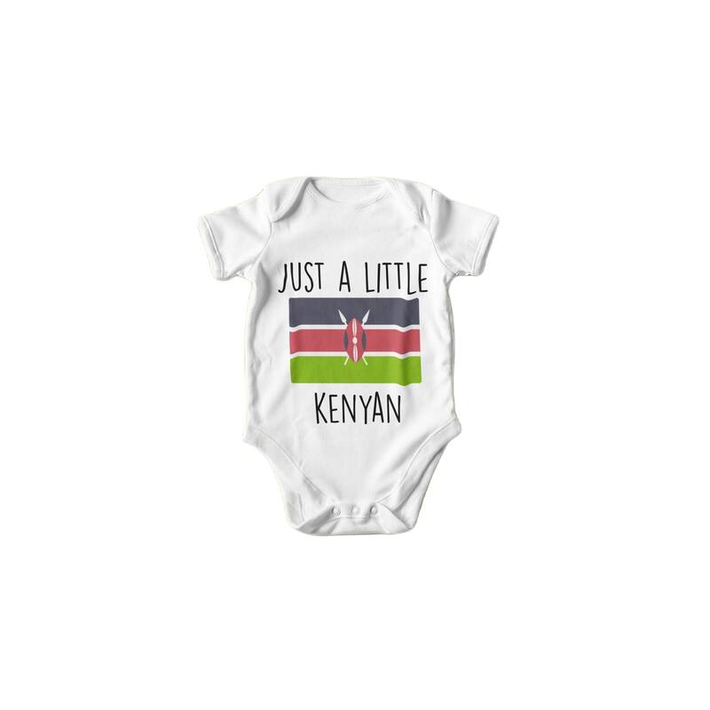Kenya - Baby Boy Girl Clothes Infant Bodysuit Funny Cute Newborn - White - 3-6M