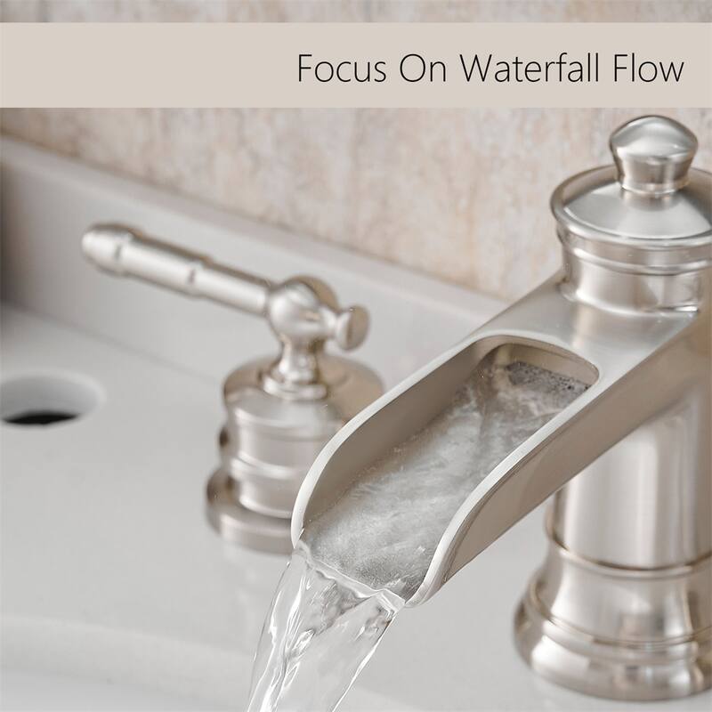 Bathroom Faucets for Sink 3 Hole ORB 8 inch Widespread Sink Faucet