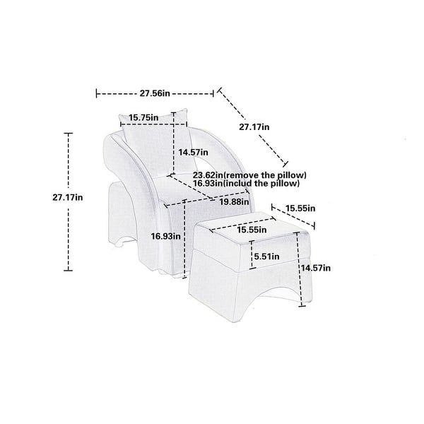 Accent Barrel Chair with Ottoman Upholstered Club Tub Round Arms Chair