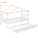 preview thumbnail 15 of 110, Creativity House Bed Twin/ Full Size Frame with Trundle for Boys Girls, Wood Platform Bed with Roof No Box Spring Needed