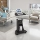 preview thumbnail 1 of 17, Techni Mobili Adjustable Sit-to-Stand Rolling Laptop Cart with Tilt Top and Storage Black