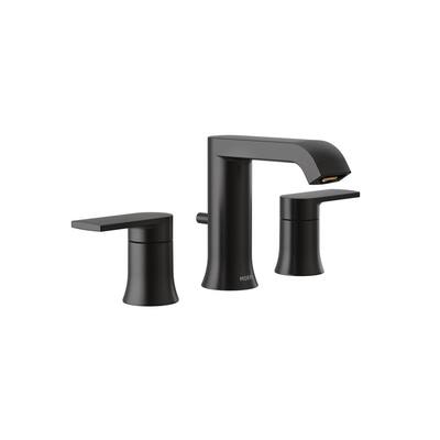 Genta Two-Handle Low Arc Bathroom Faucet Matte Black