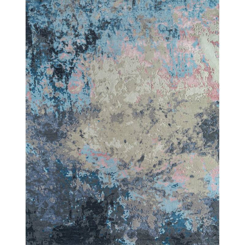 HomeRoots Abstract Contemporary Rectangle Area Rug - 120.00 in. x 96.00 in. x 0.25 in.