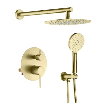 Circular Pressure Balanced 2-Function Shower System with Rough-In Valve