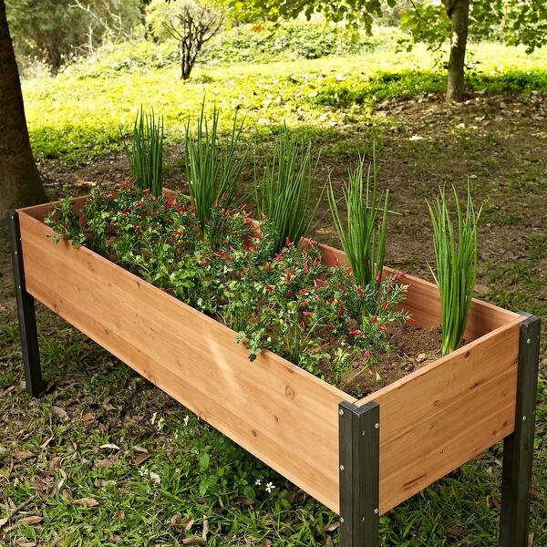Shop Elevated Outdoor Raised Garden Bed Planter Box 70 X 24 X 29