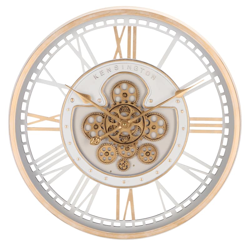 SEI Furniture Willmar Roman Gear Clock - 24"W x 4"D x 24"H